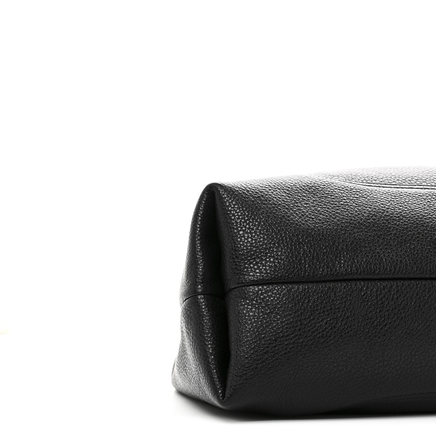 Grained Calfskin Softbit Maxi Shoulder Bag Black