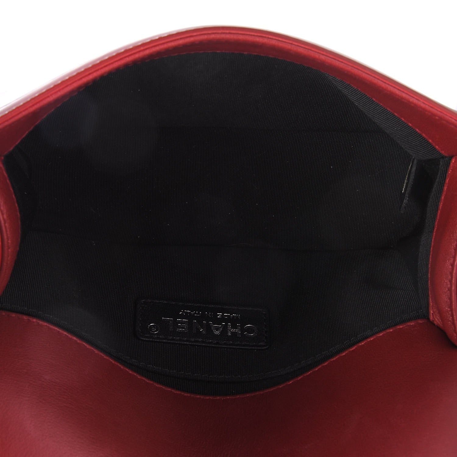 Chanel Patent Calfskin Quilted Small Plexiglass Boy Flap Red 5 of 9