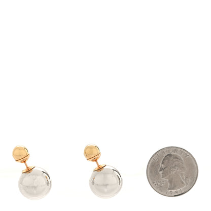 Christian Dior Mise En Dior Tribal Earrings Silver Gold 2 of 5