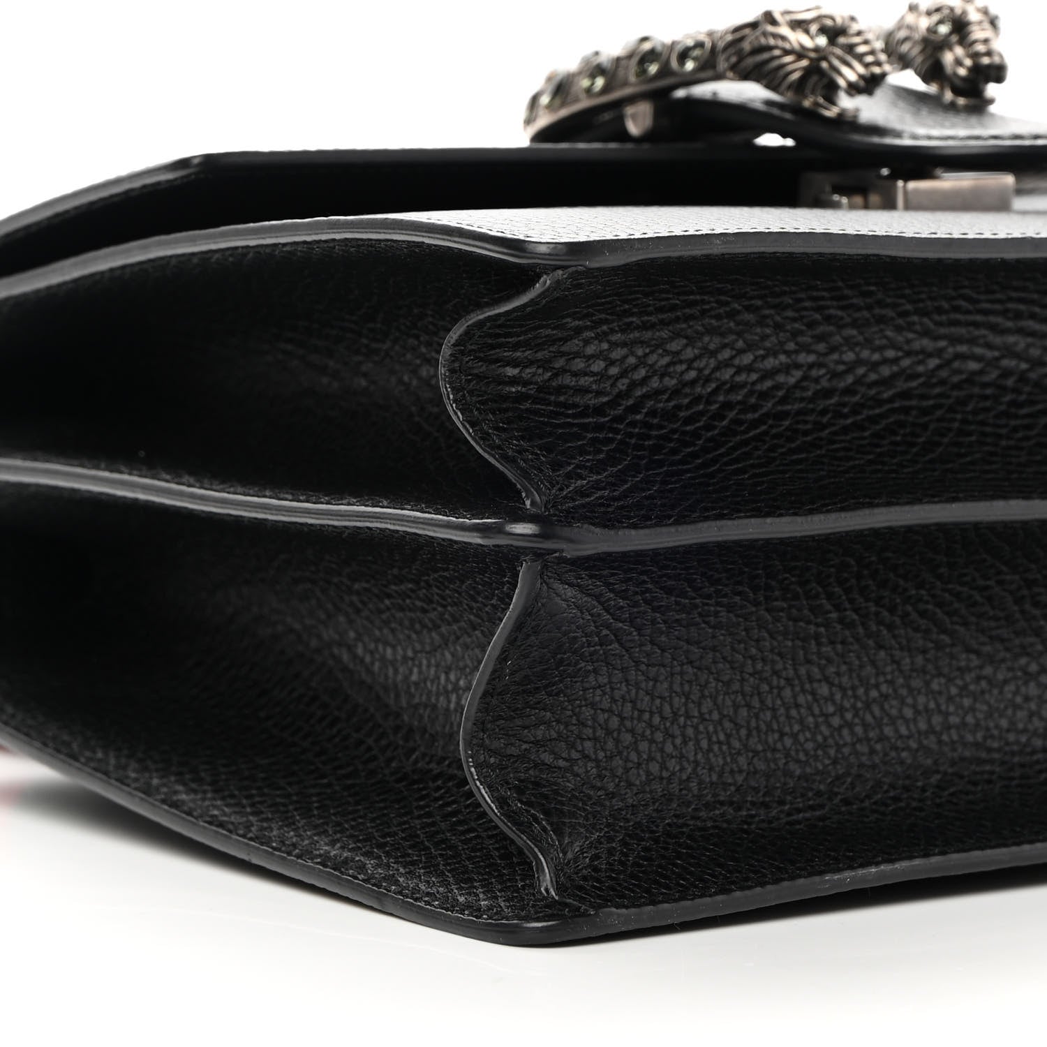 Gucci Dollar Calfskin Crystal Web Medium Dionysus Bamboo Top Handle Bag Black Black Diamond 9 of 10