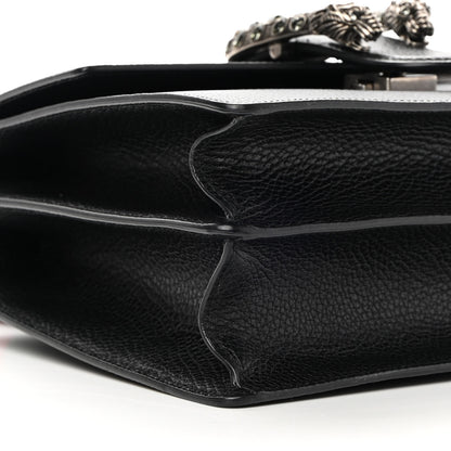 Gucci Dollar Calfskin Crystal Web Medium Dionysus Bamboo Top Handle Bag Black Black Diamond 9 of 10