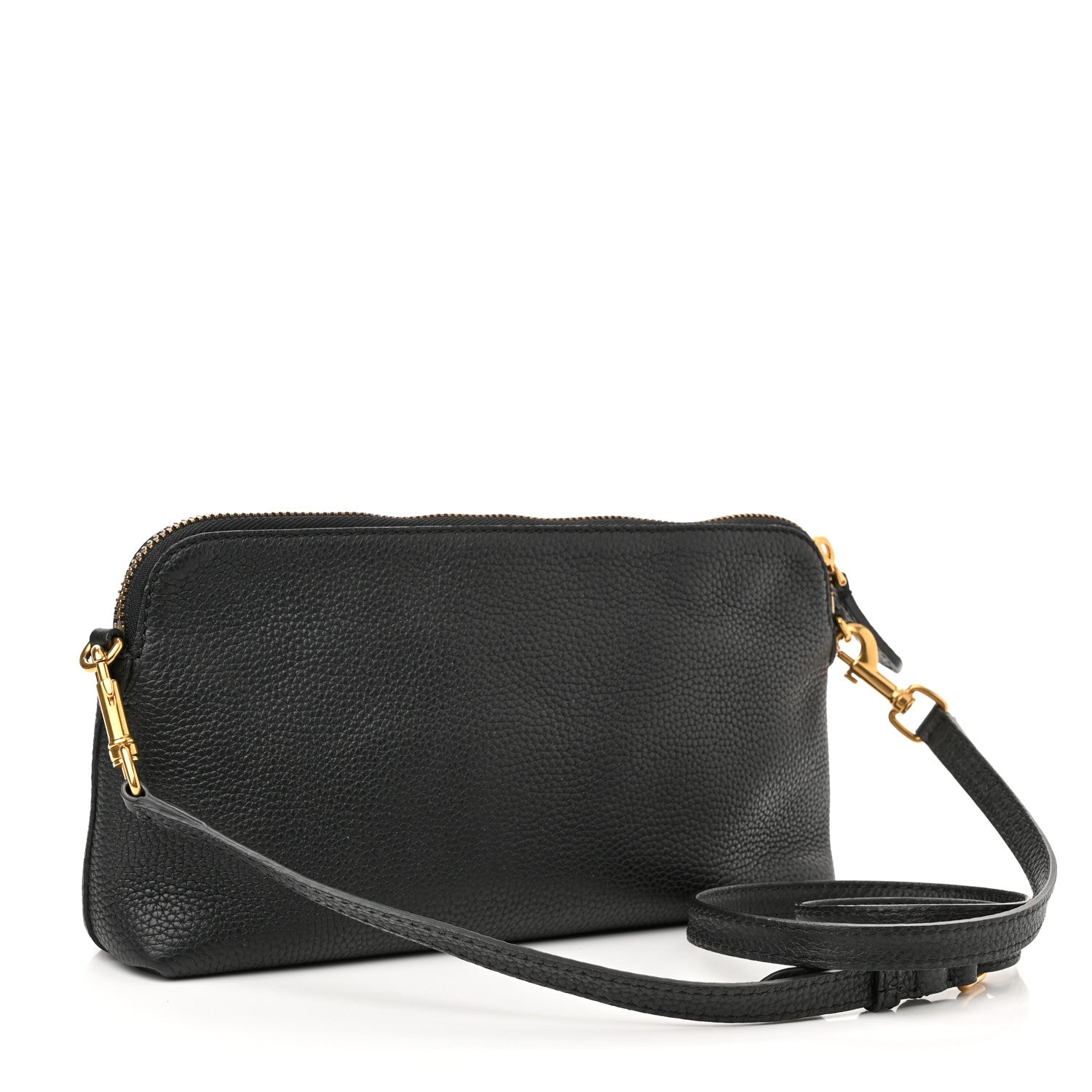 Burberry Grainy Calfskin Embossed Crossbody Bag Black 3 of 9