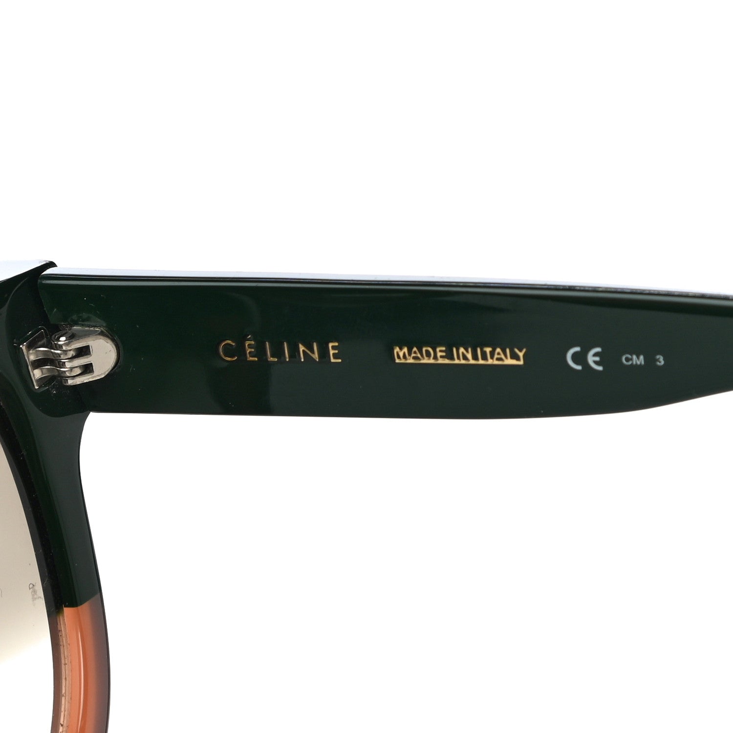 Celine Shadow Sunglasses CL 41026/S Green Brown 5 of 9