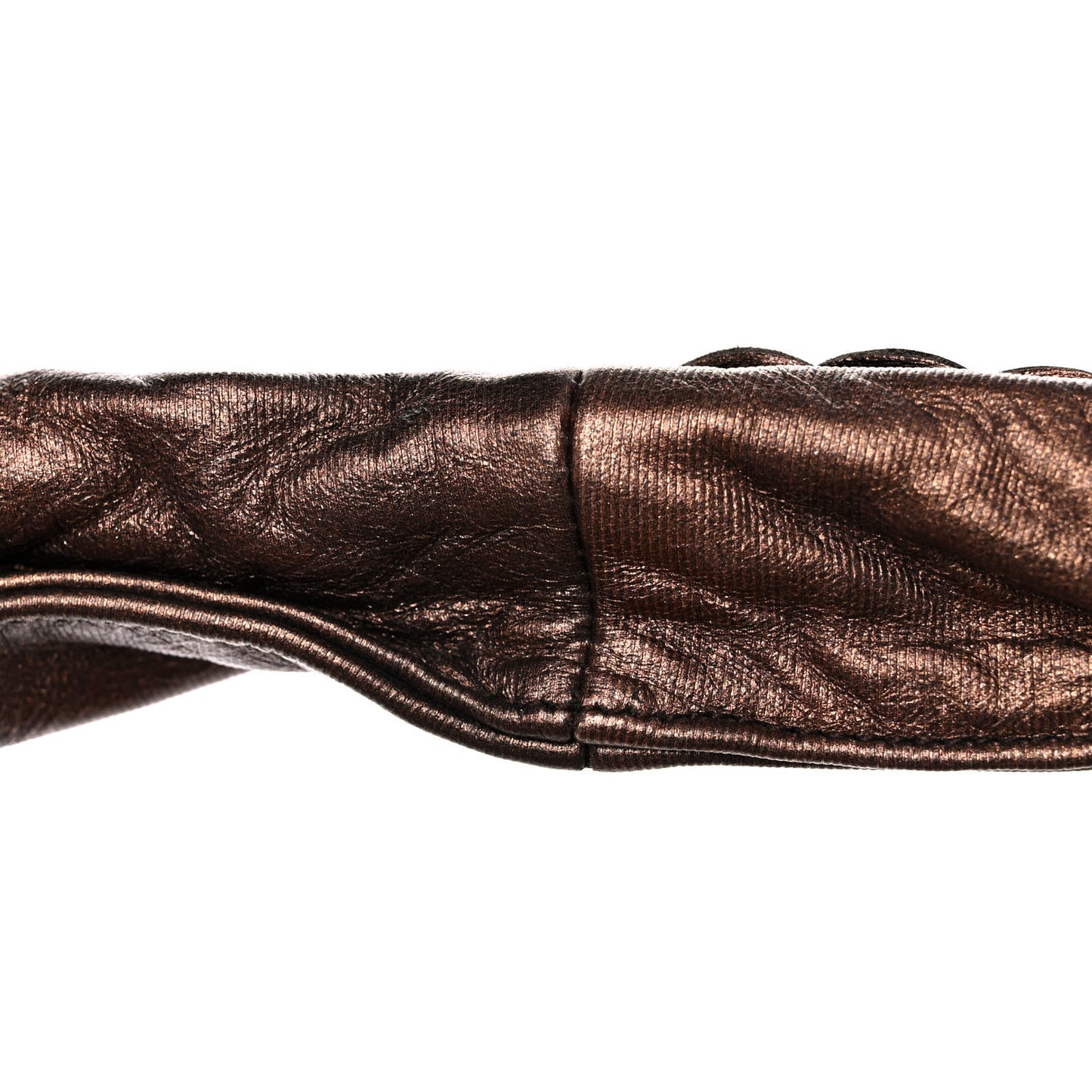 Metallic Nappa Intrecciato Large Veneta Hobo Copper