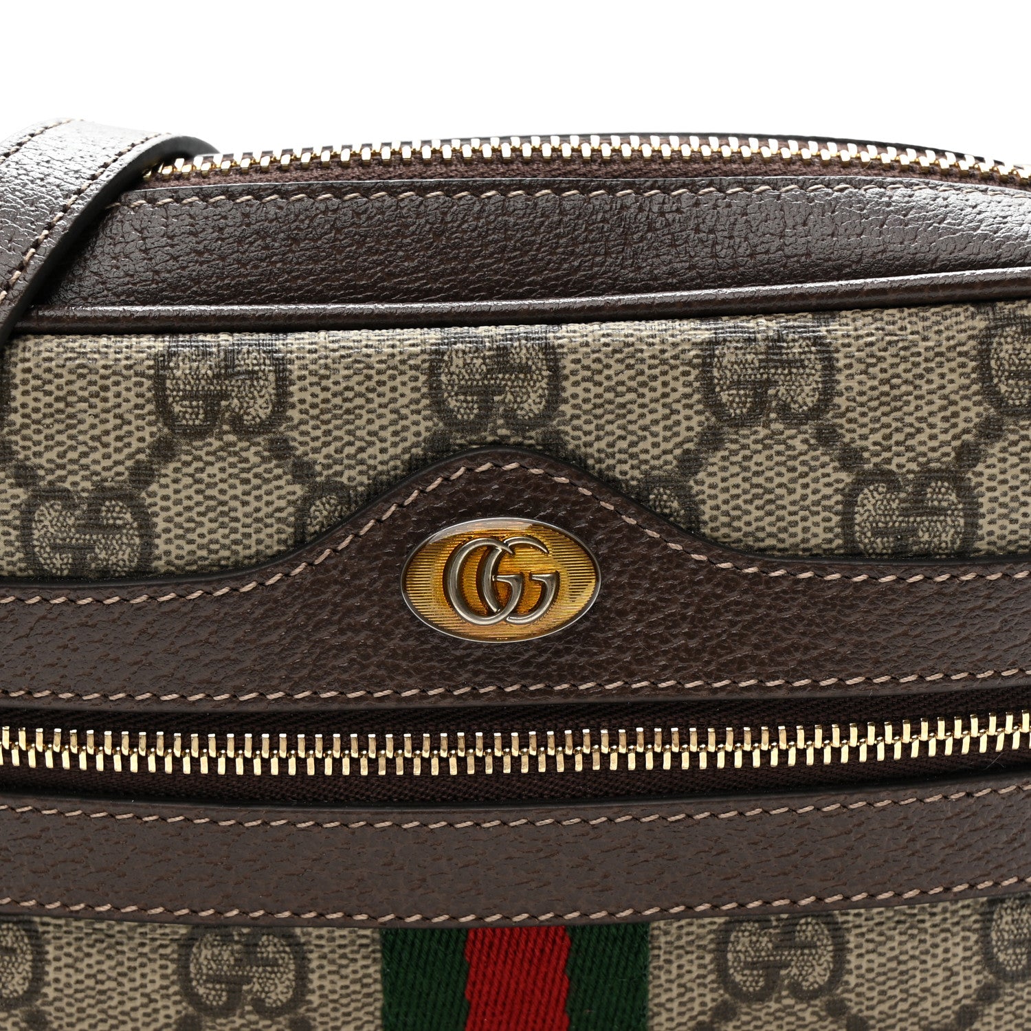 Gucci GG Supreme Monogram Web Mini Ophidia Shoulder Bag Brown 8 of 10