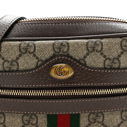 Gucci GG Supreme Monogram Web Mini Ophidia Shoulder Bag Brown 8 of 10