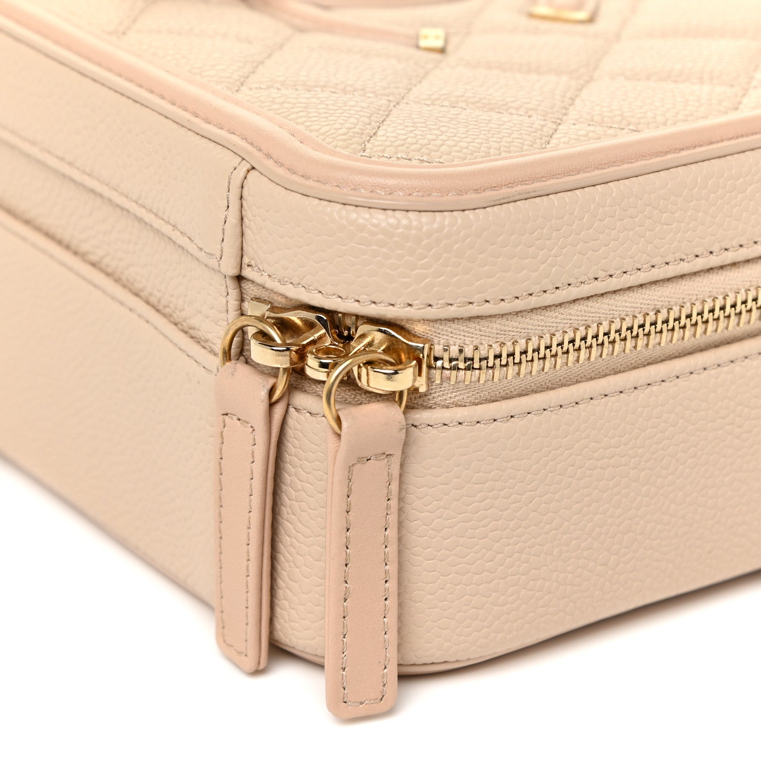 Chanel Caviar Quilted Medium CC Filigree Vanity Case Beige 10 of 11
