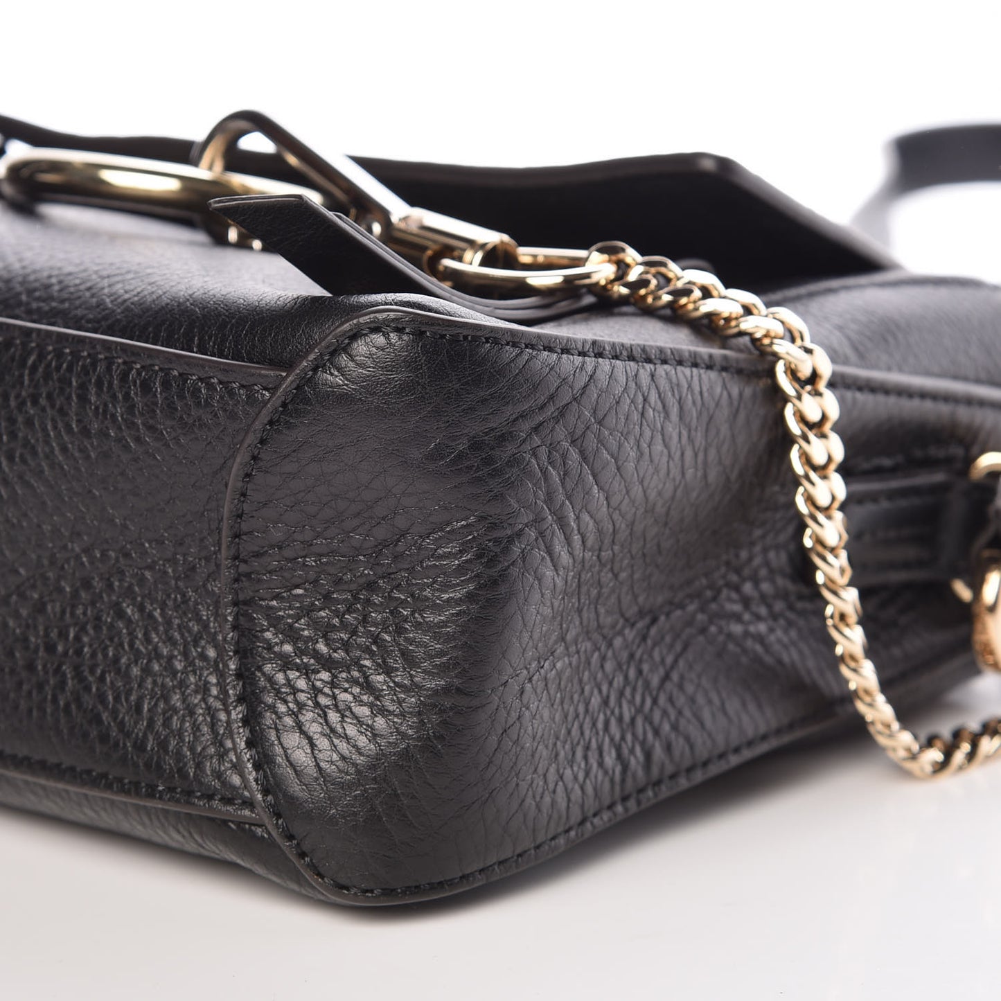 Calfskin Mini Faye Day Shoulder Bag Black