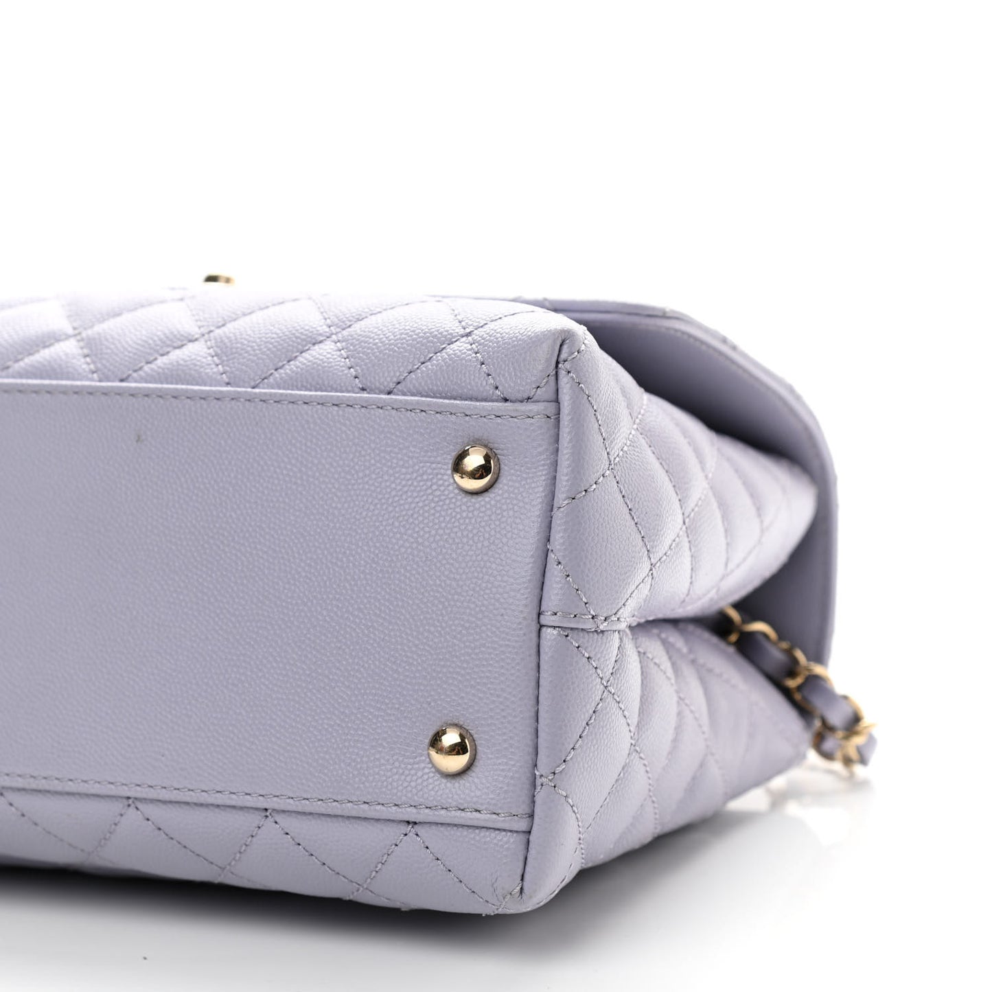Caviar Quilted Small Coco Handle Flap Light Purple
