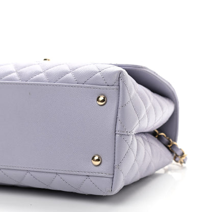 Chanel Caviar Quilted Small Coco Handle Flap Light Purple 10 of 12