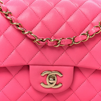 Chanel Caviar Quilted Medium Double Flap Pink 9 of 12