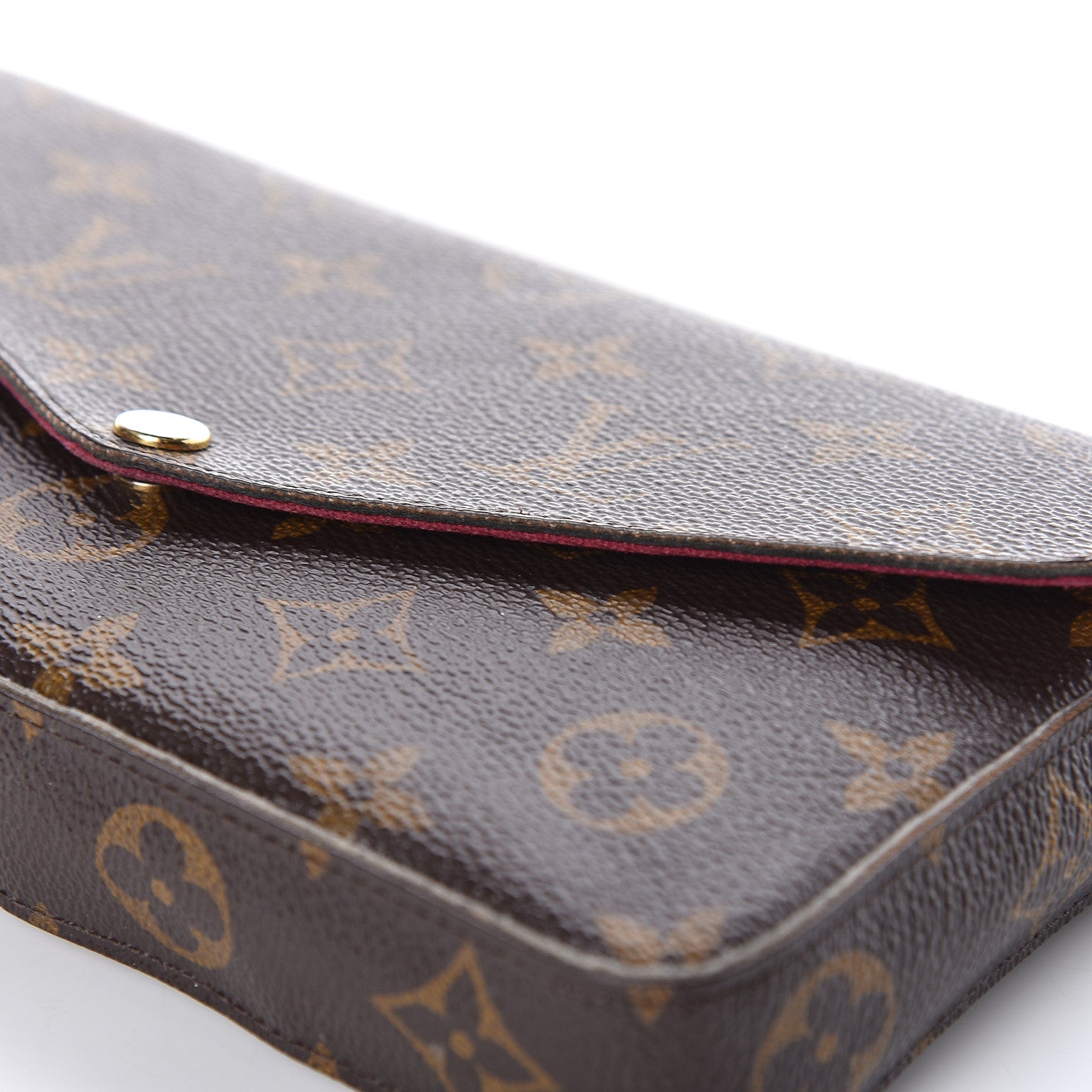 Louis Vuitton Monogram Pochette Felicie Chain Wallet Fuchsia 16 of 17