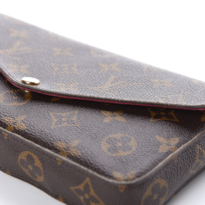 Louis Vuitton Monogram Pochette Felicie Chain Wallet Fuchsia 16 of 17