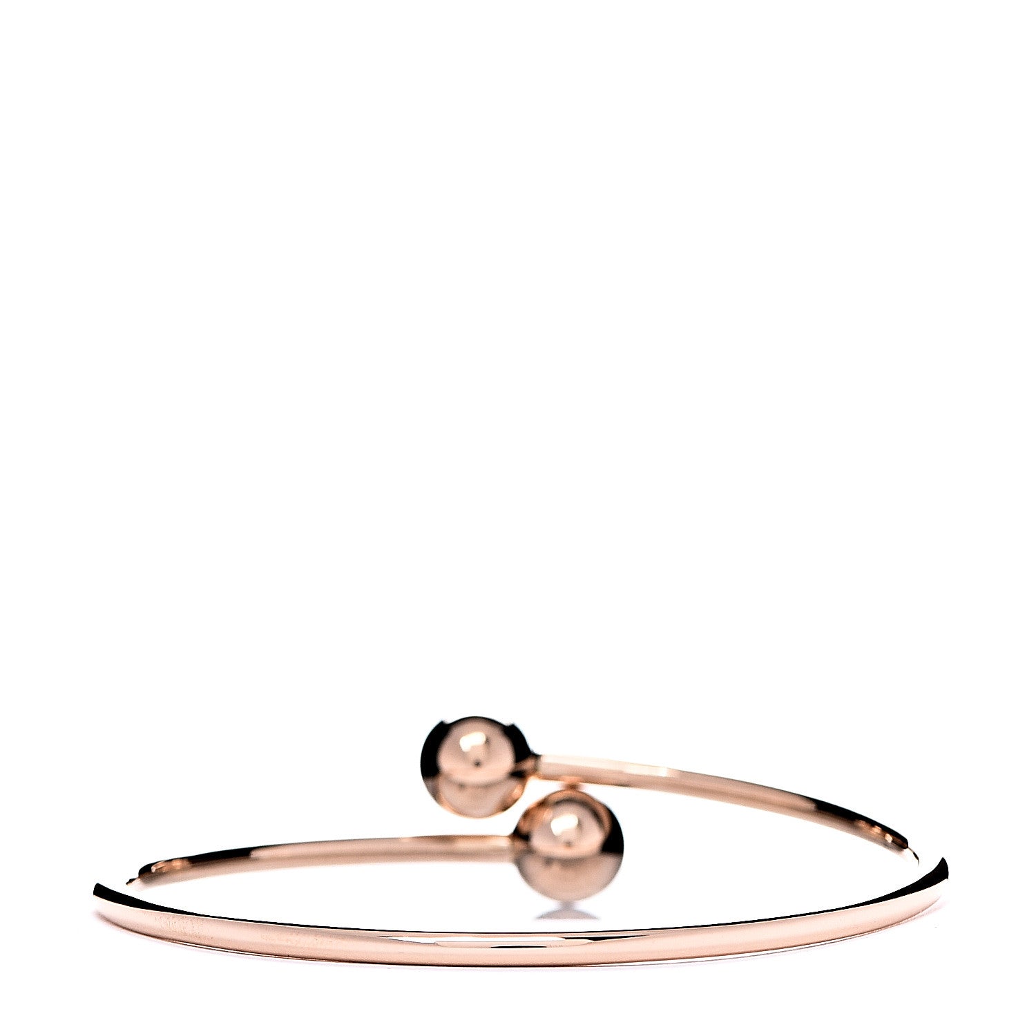 Tiffany 18K Rose Gold 8mm HardWear Ball Bypass Bracelet 3 of 5