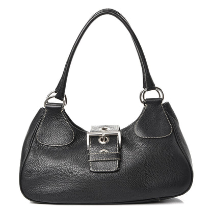 Prada Vitello Daino Shoulder Bag Black 1 of 10