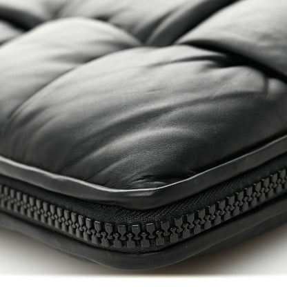 Bottega Veneta Calfskin Maxi Intrecciato Puffy Laptop Pouch Black 10 of 11