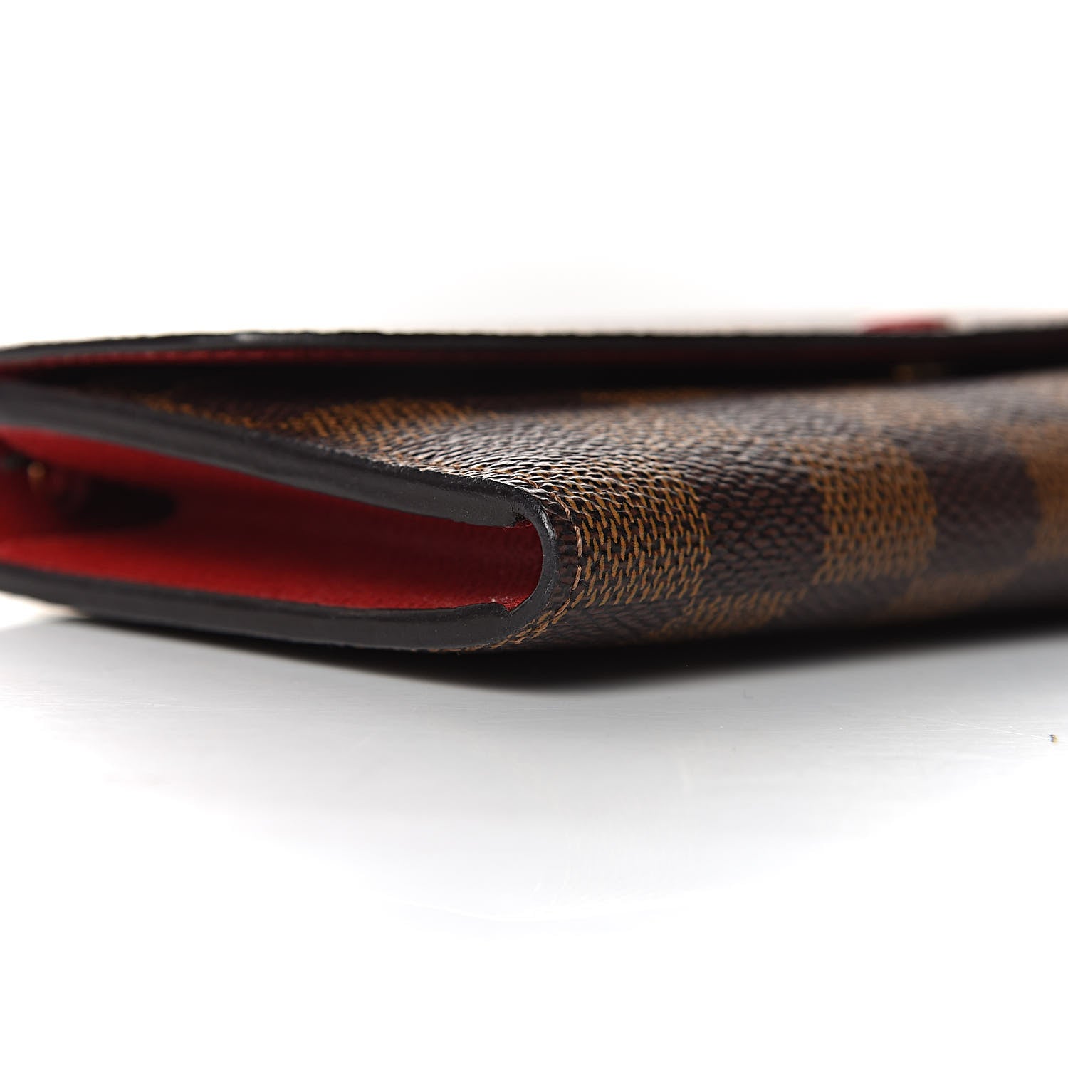 Louis Vuitton Damier Ebene Emilie Wallet Red 8 of 11