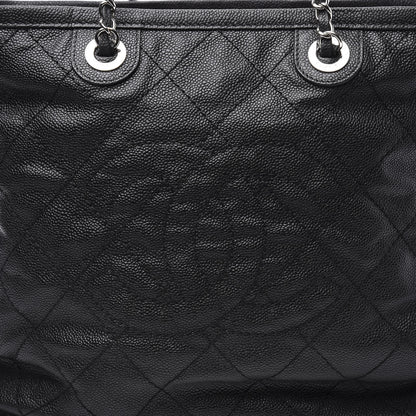 Chanel Grained Calfskin Quilted Small Daily Shopping Tote Black 12 of 12