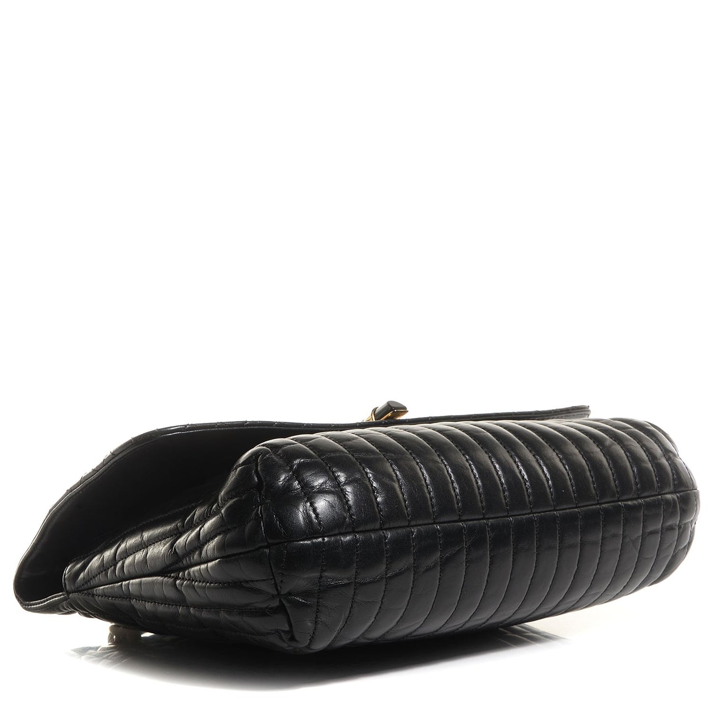 Calfskin Quilted Medium Happy Shoulder Bag Black