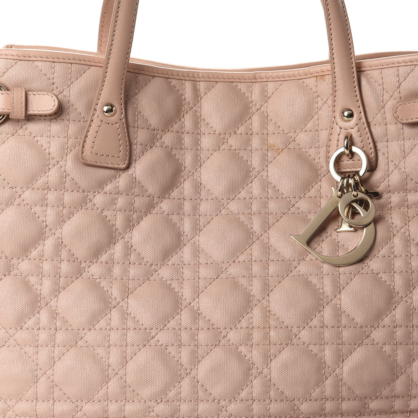 Coated Canvas Cannage Medium Panarea Tote Rosato