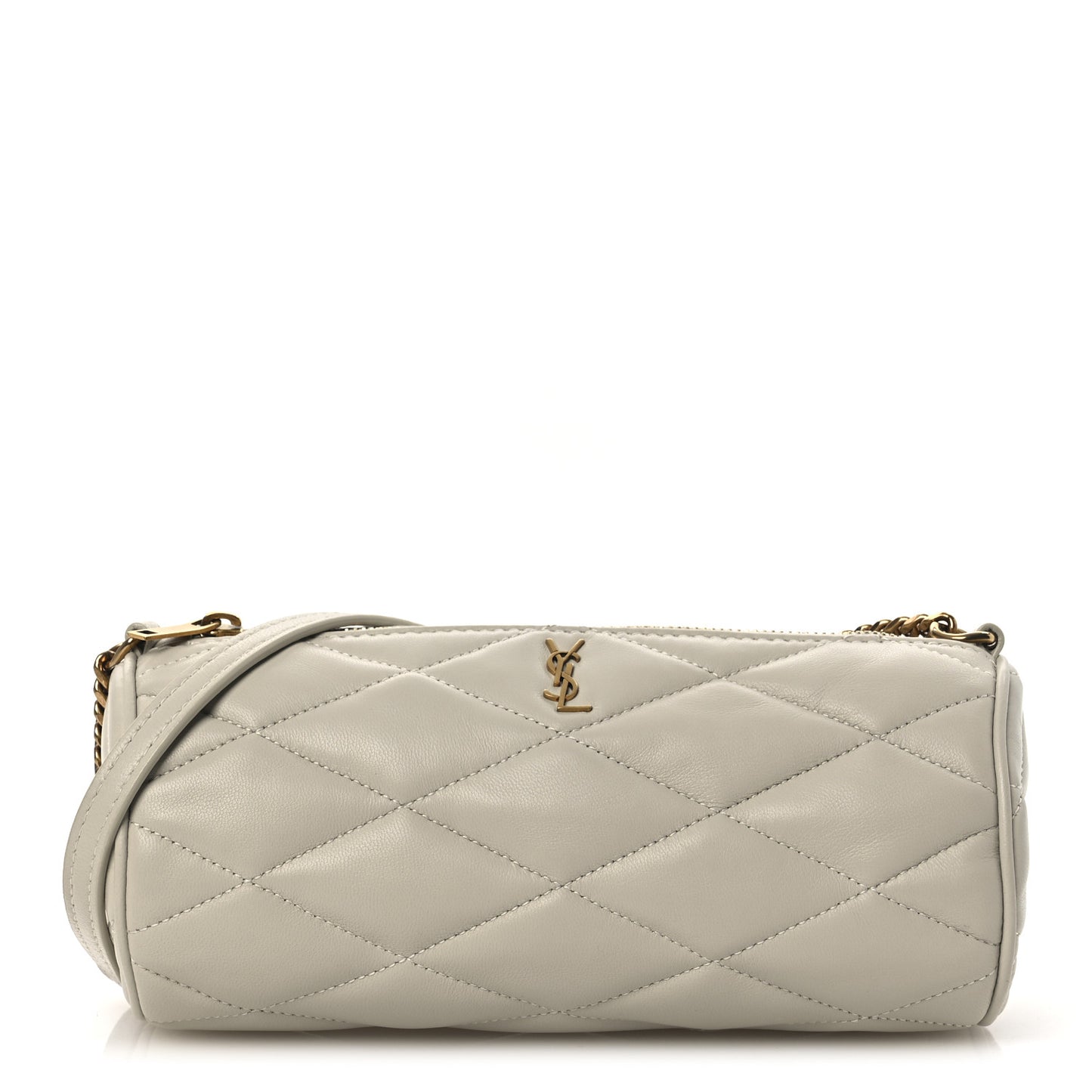 Lambskin Monogram Mini Sade Tube Bag Crema Soft