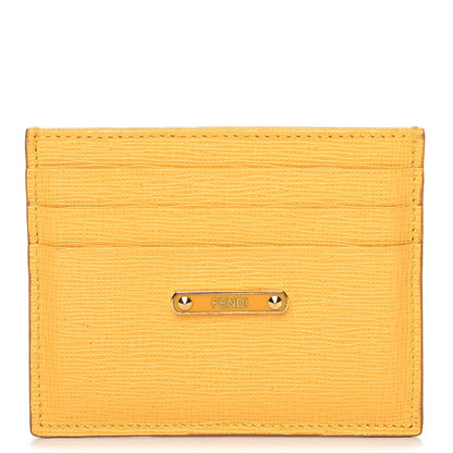 Fendi Vitello Elite Card Holder Yellow 1 of 8