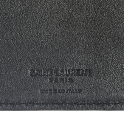Saint Laurent Crocodile Embossed Passport Holder Black 6 of 8
