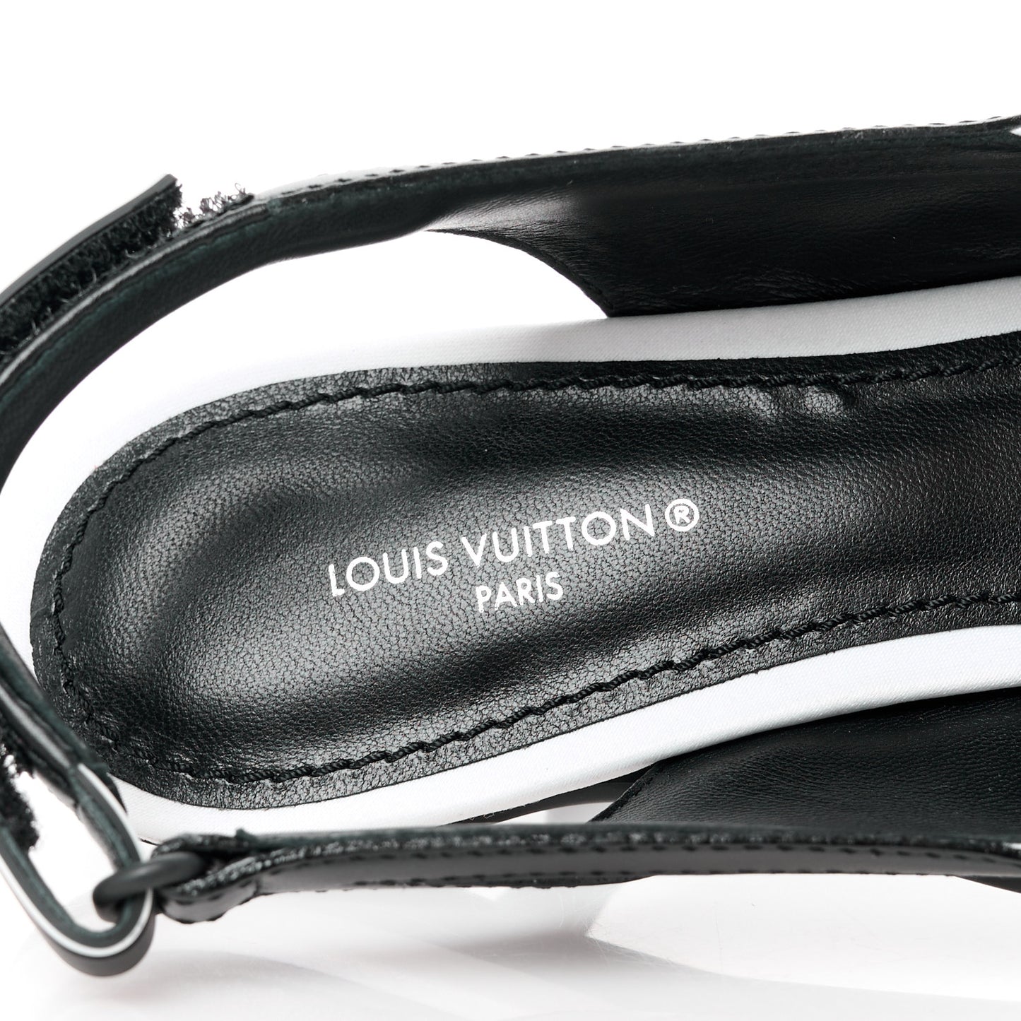 Calfskin Archlight Slingback Pumps 37 Black White