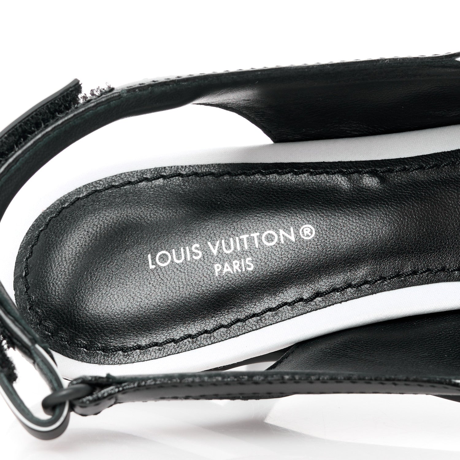 Louis Vuitton Calfskin Archlight Slingback Pumps 37 Black White 7 of 10