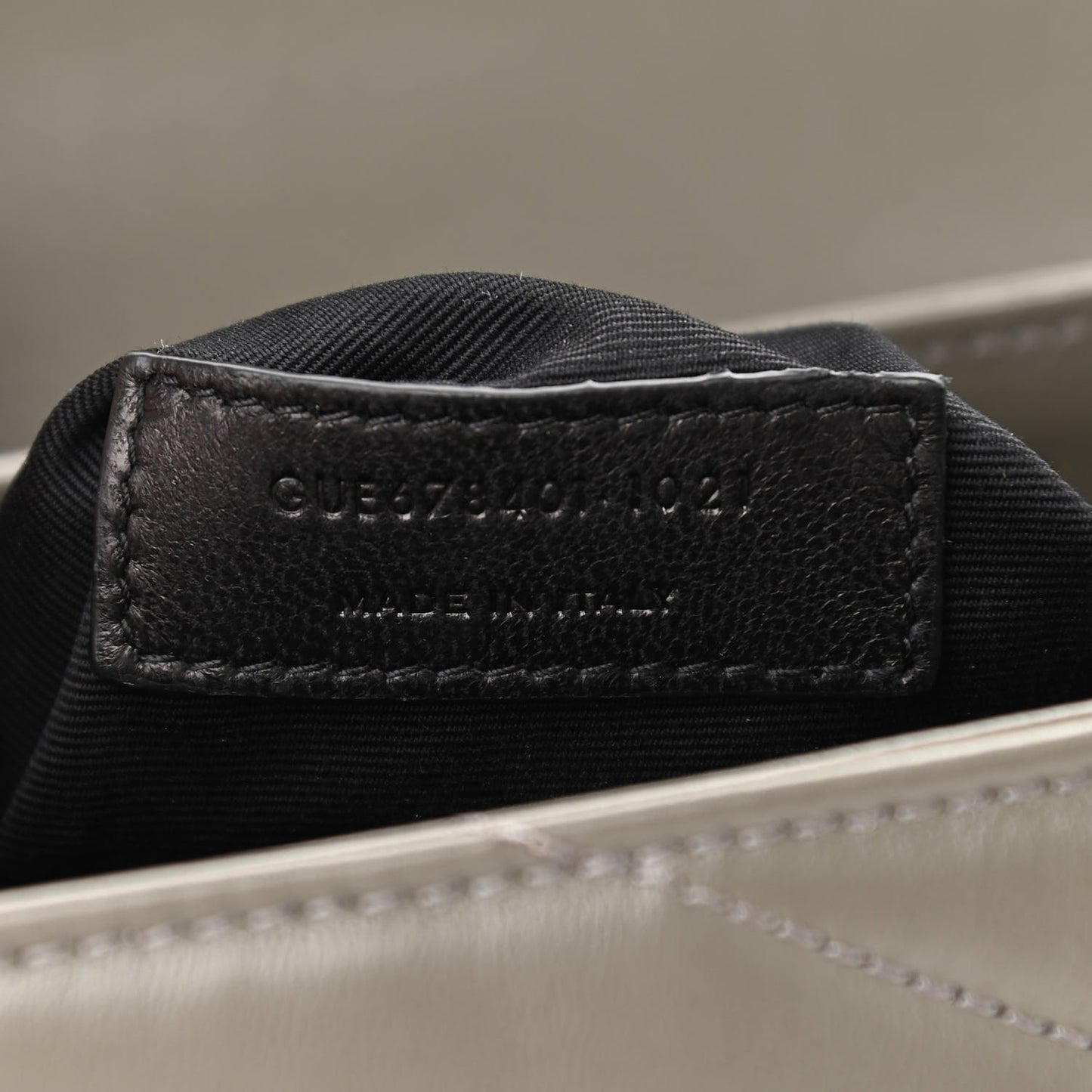 Calfskin Y Quilted Monogram Toy Loulou Crossbody Bag Grey Kaki