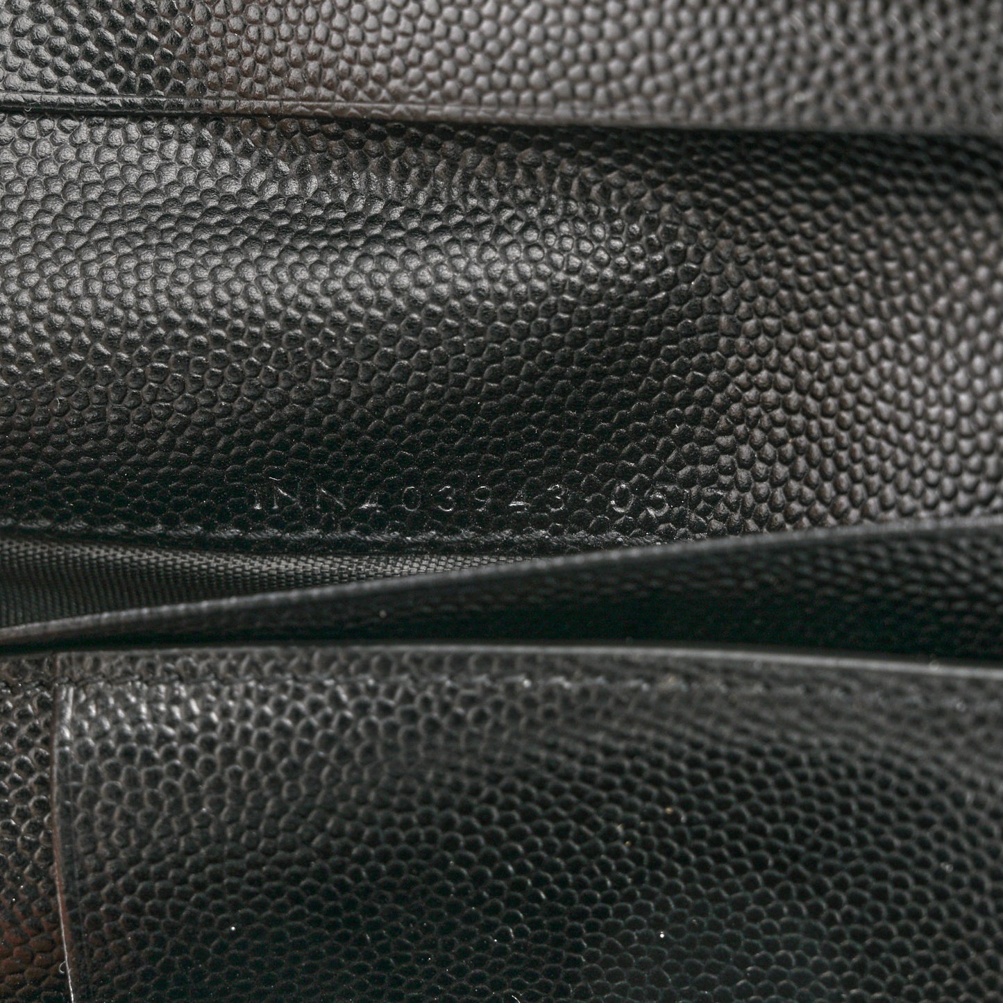 Grain De Poudre Matelasse Chevron Monogram Compact Tri Fold Wallet Black