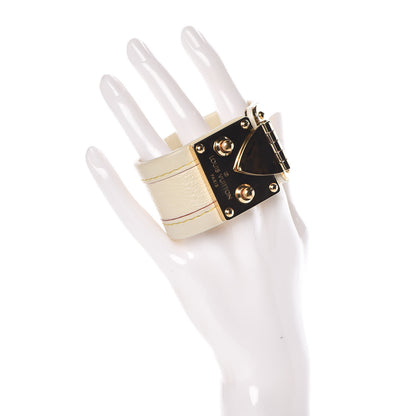 Louis Vuitton Chèvre Suhali S Lock Bracelet Small White 2 of 7