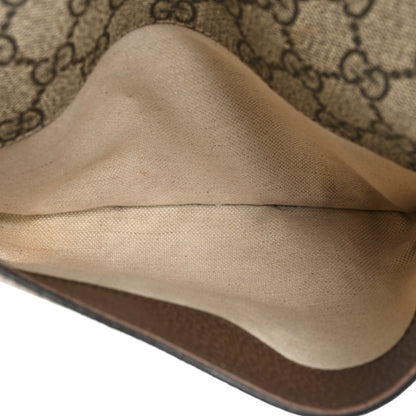 Gucci GG Supreme Monogram Web Small Neo Vintage Double Flap Messenger Bag Beige New Acero 7 of 21