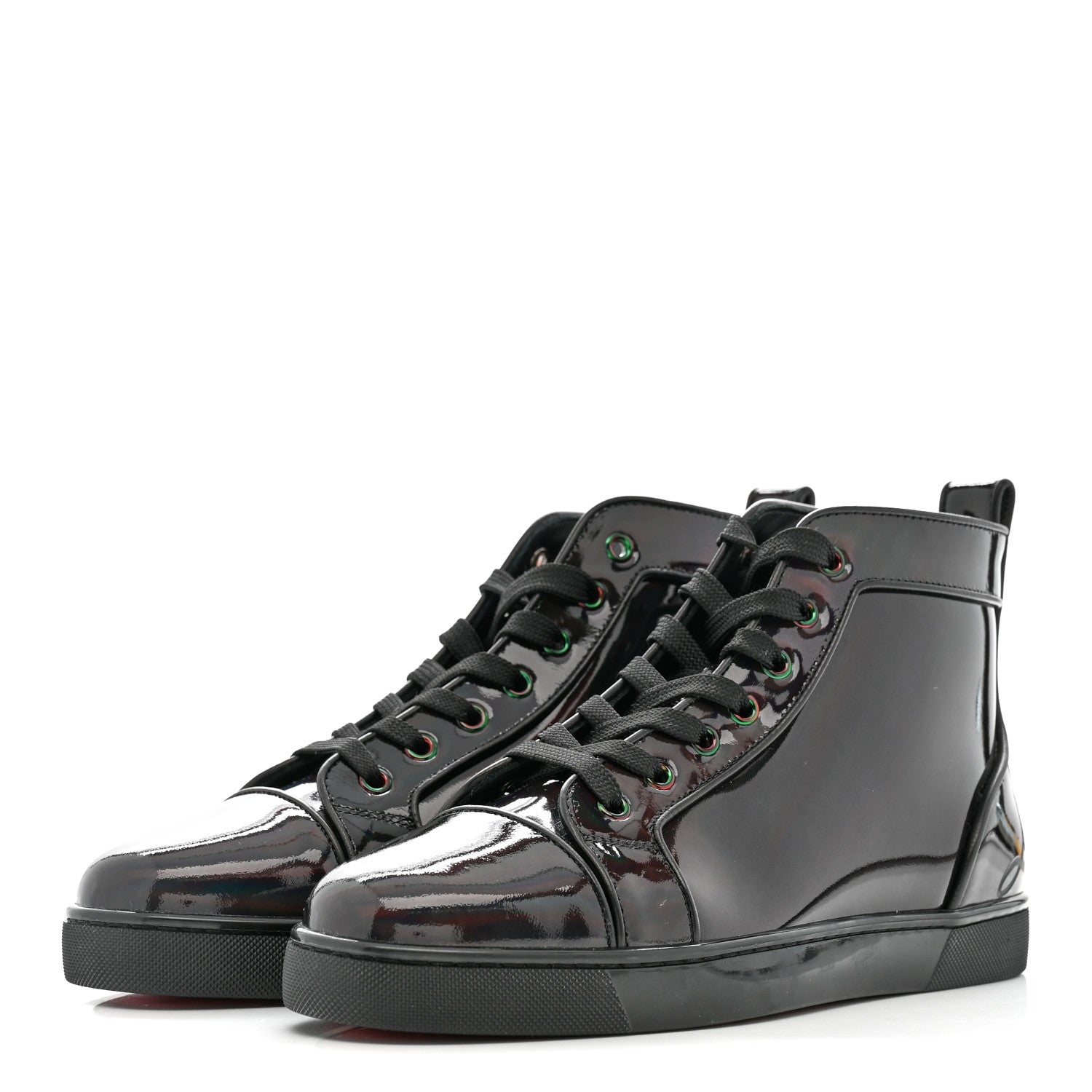 Christian Louboutin Patent Psychic Mens Louis Orlato Flat Sneakers 39 Black 4 of 10