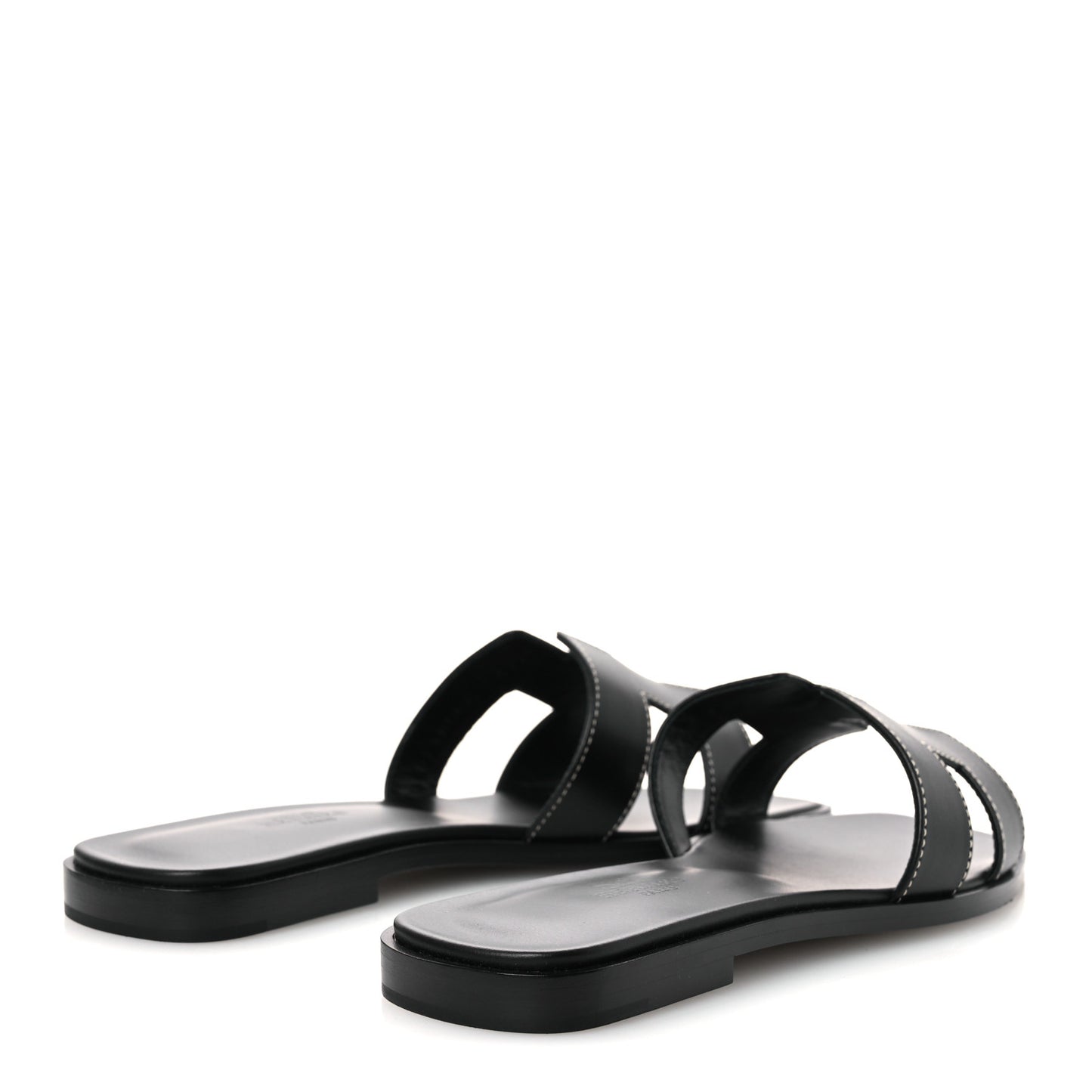 Box Calfskin Oran Sandals 36 Black