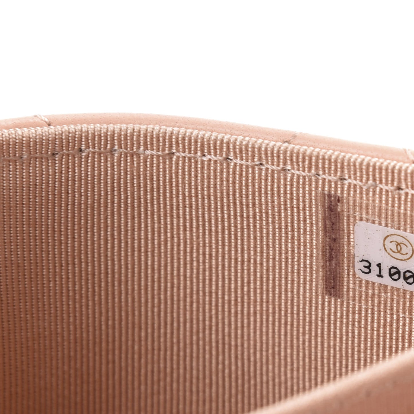 Lambskin Quilted Flap Card Holder On Chain Light Pink
