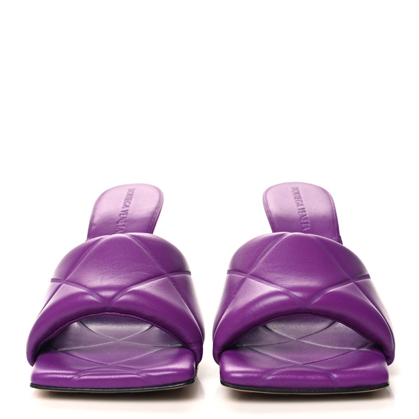 Nappa Quilted Rubber Lido Mule Sandals 37 Gumdrop