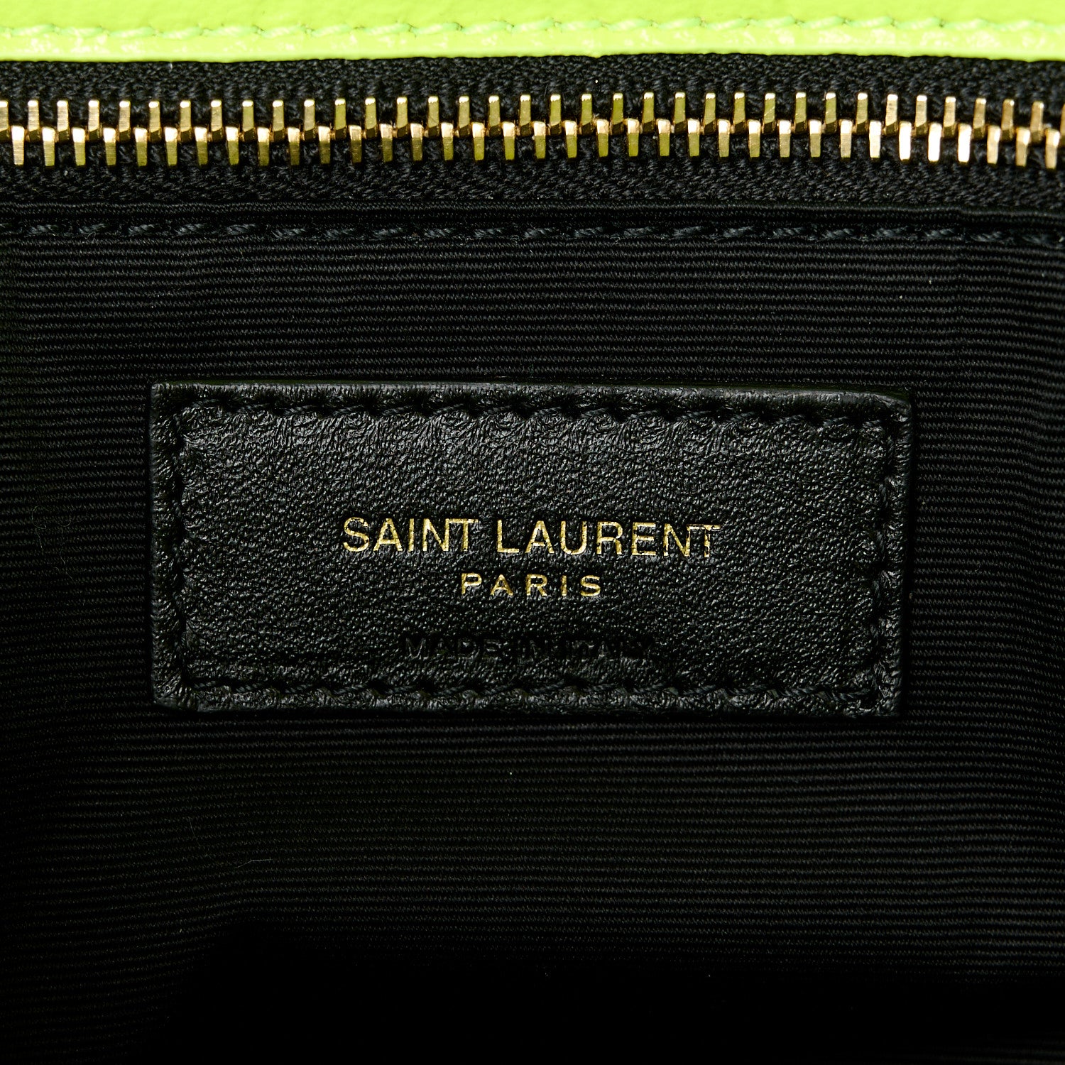 Saint Laurent Crinkled Calfskin Matelasse Monogram Medium Niki Chain Satchel Neon Yellow 7 of 11