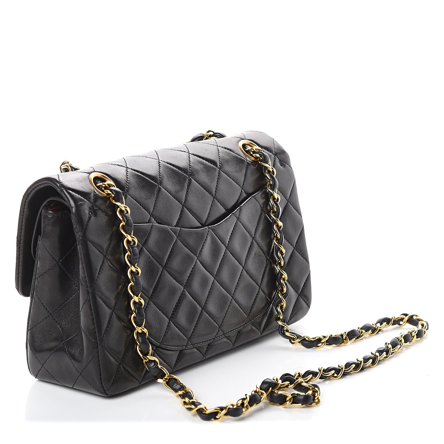 Chanel Lambskin Quilted Small Double Flap Black 2 of 8