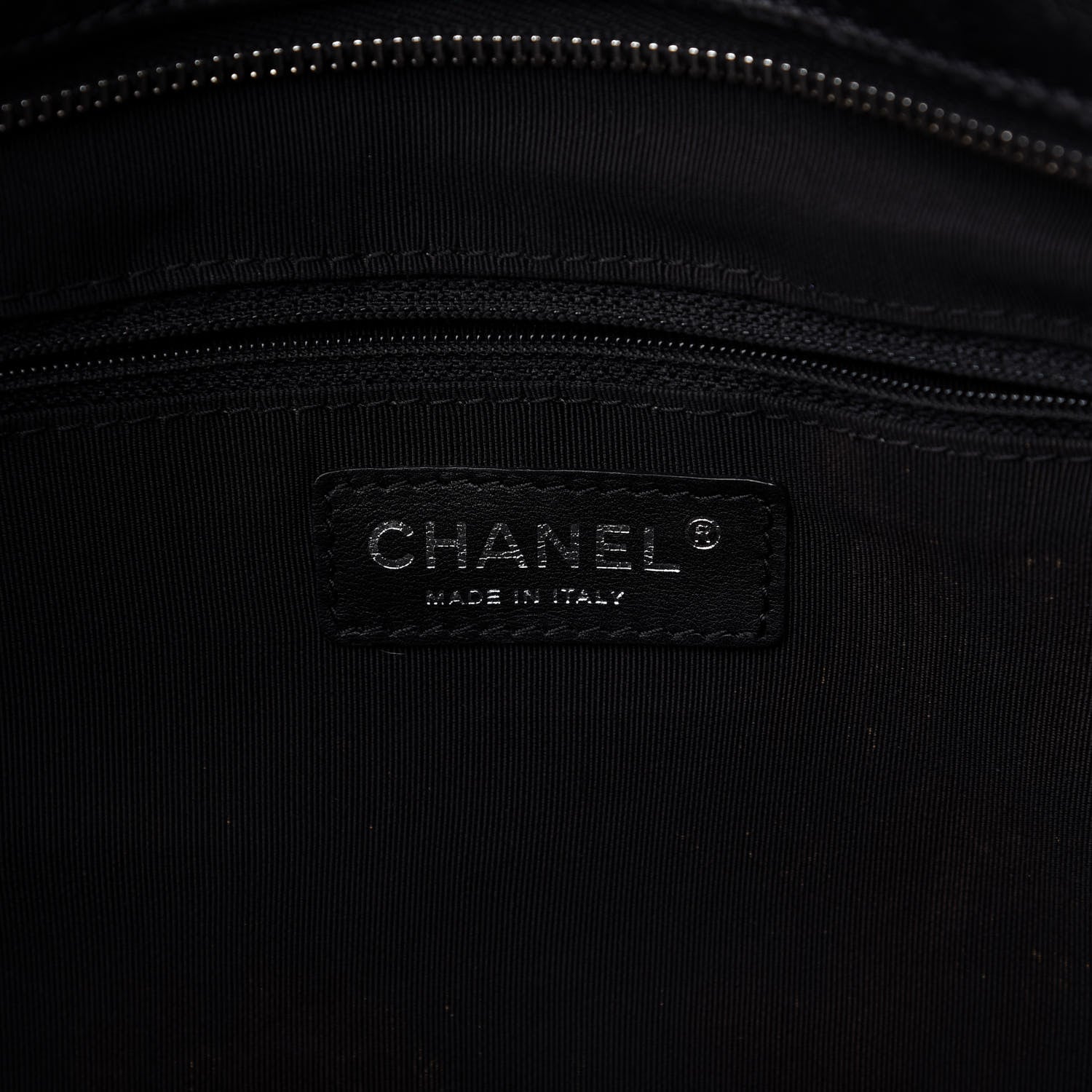 Chanel Calfskin Chevron CC All Day Long Tote Black 8 of 10