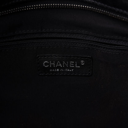 Chanel Calfskin Chevron CC All Day Long Tote Black 8 of 10