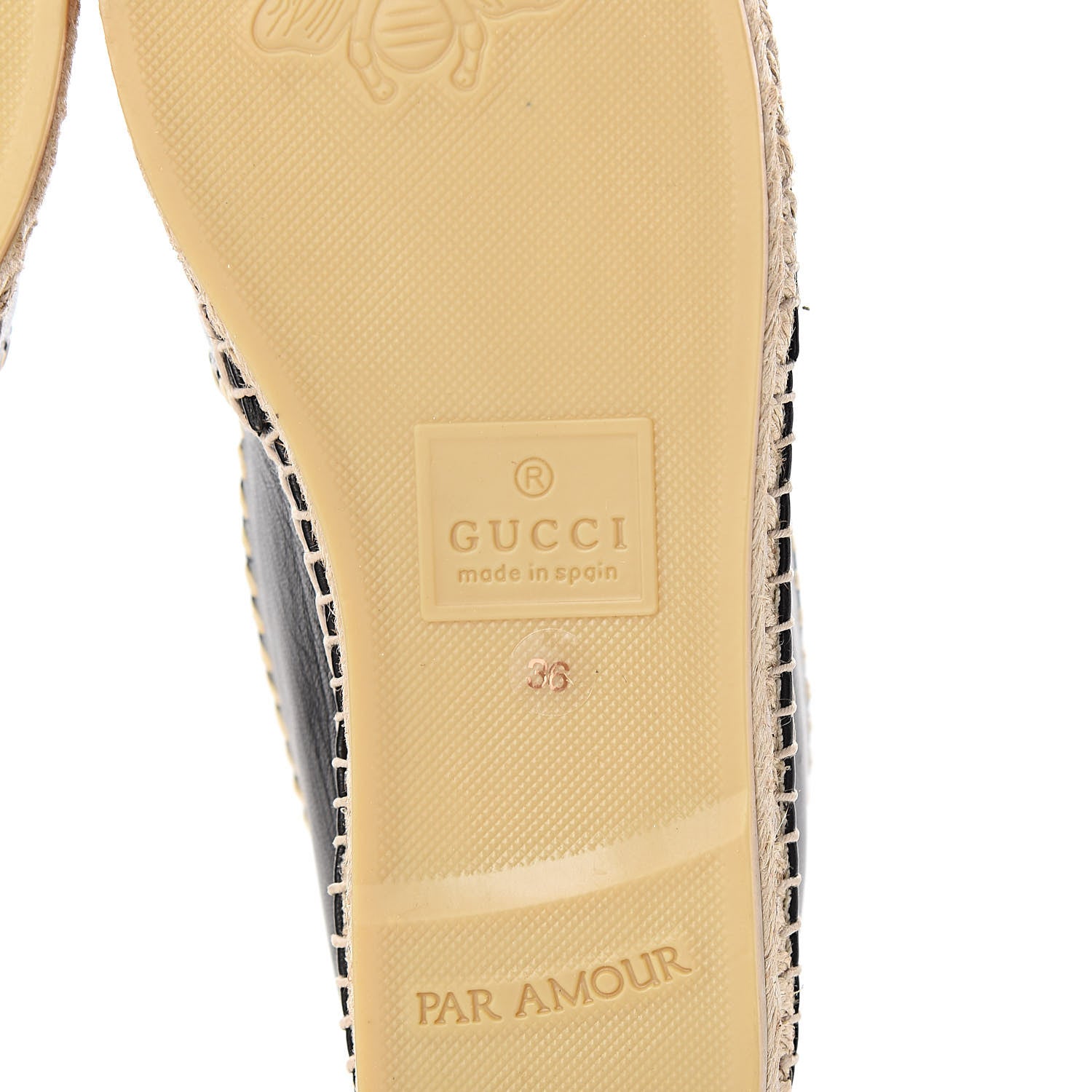Gucci Nappa GG Marmont Espadrilles 36 Black 6 of 10