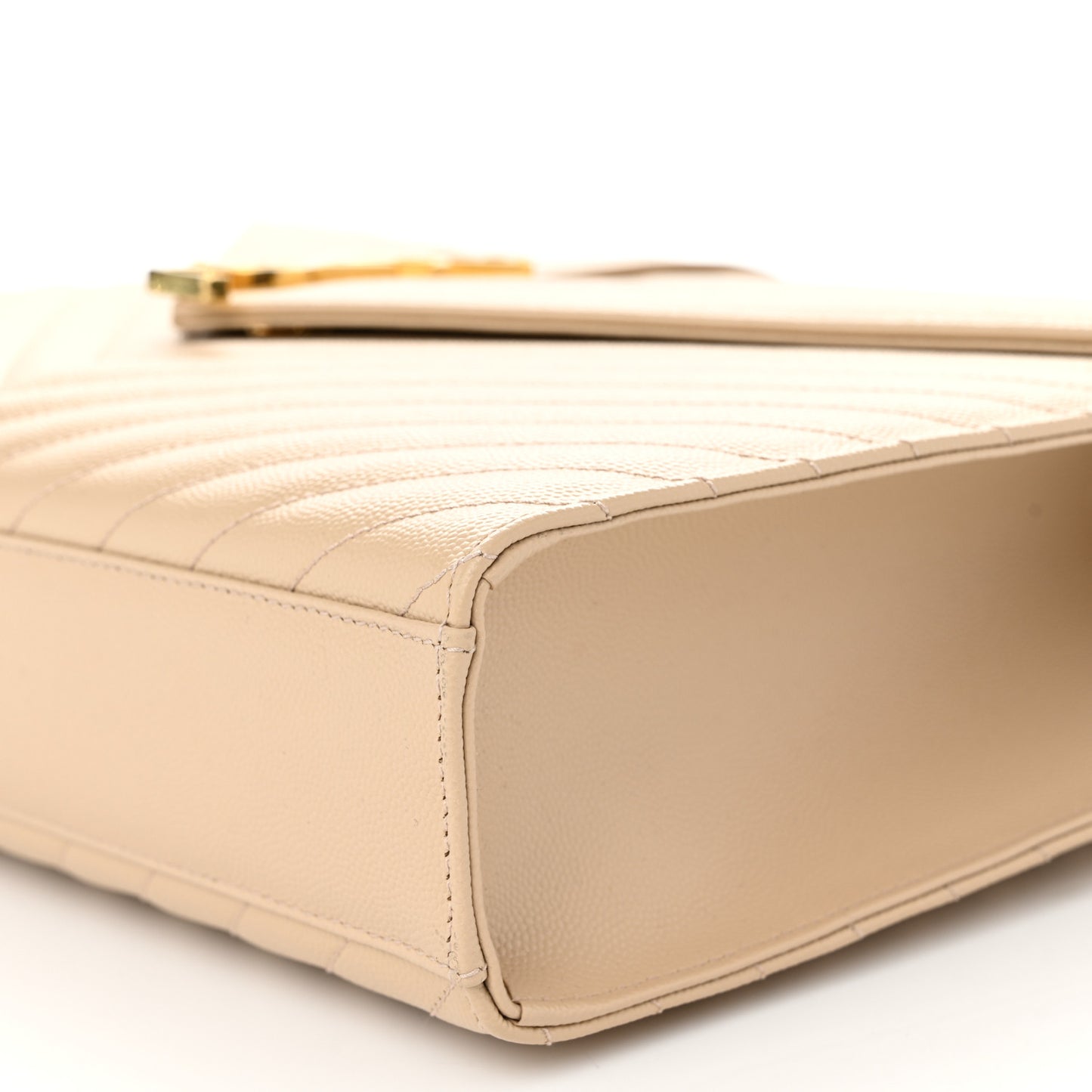Grain De Poudre Matelasse Chevron Large Monogram Satchel Nude Powder