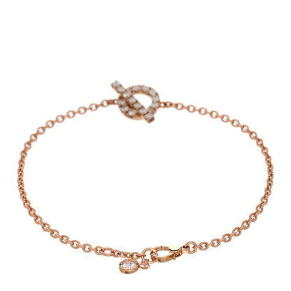 Hermes 18K Rose Gold Diamond Finesse Bracelet ST 2 of 4