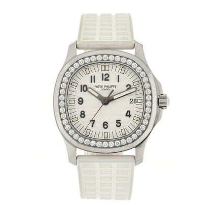 Patek Philippe Stainless Steel Rubber Diamond Bezel 36mm Aquanaut Automatic Watch White 5067A-011 1 of 5