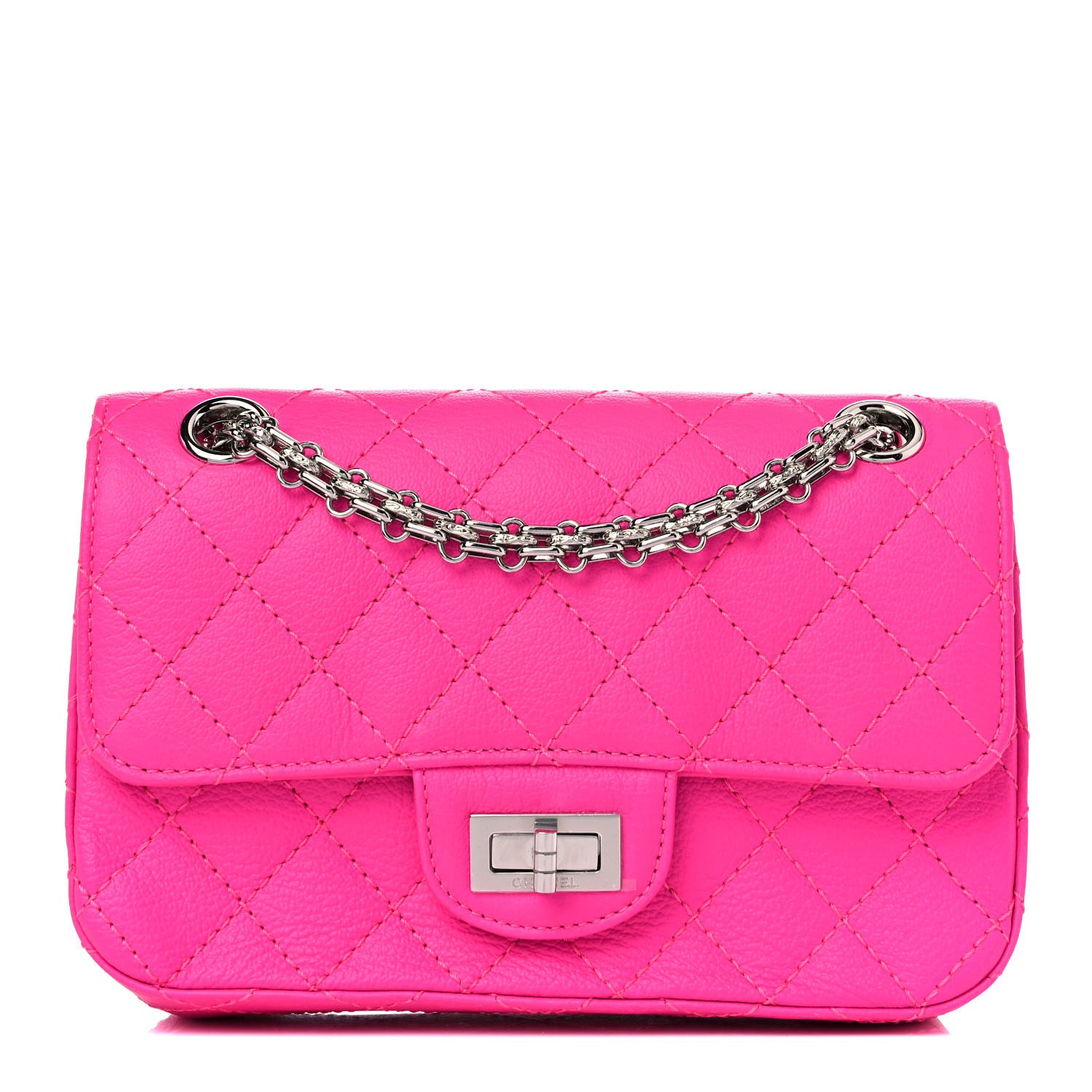 Chanel Goatskin Quilted 2.55 Reissue Mini Flap Fluorescent Pink 1 of 11