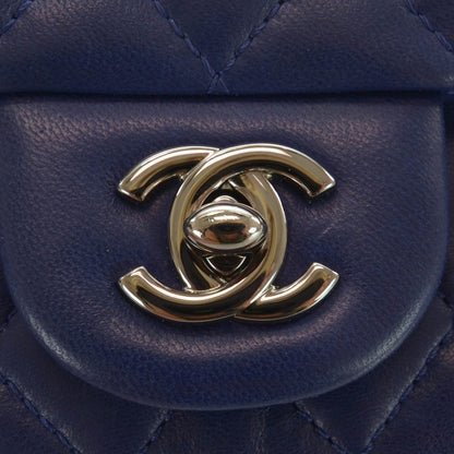 Chanel Lambskin Quilted Strass Mini Flap Dark Blue 5 of 9