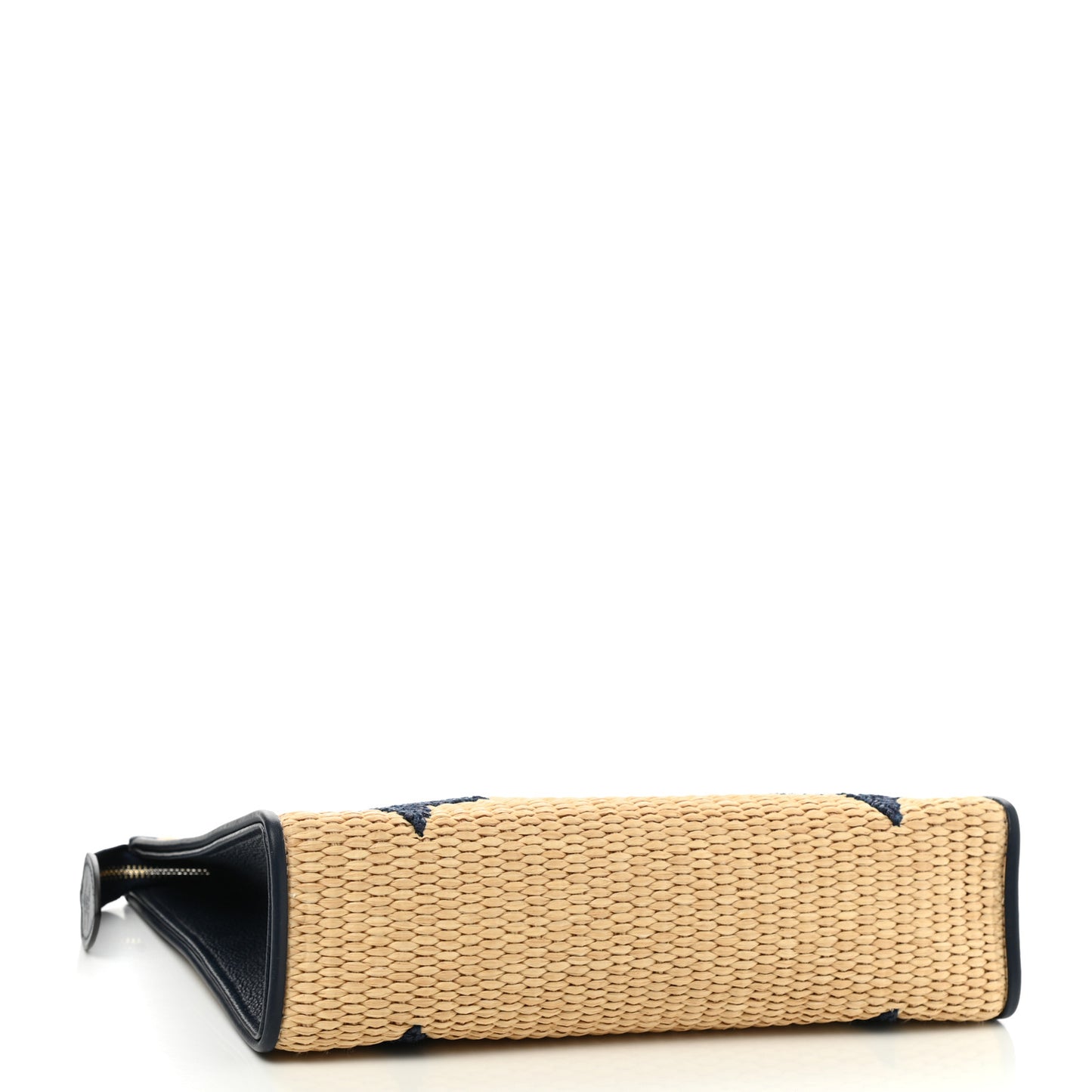 Raffia Calfskin Monogram Giant Toiletry Pouch 26 Blue