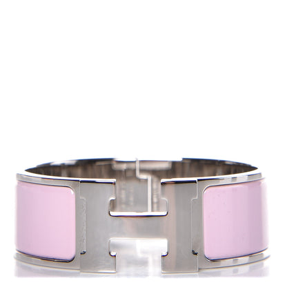 Hermes Enamel Wide Clic Clac H PM Bracelet Rose Nacarat 1 of 5