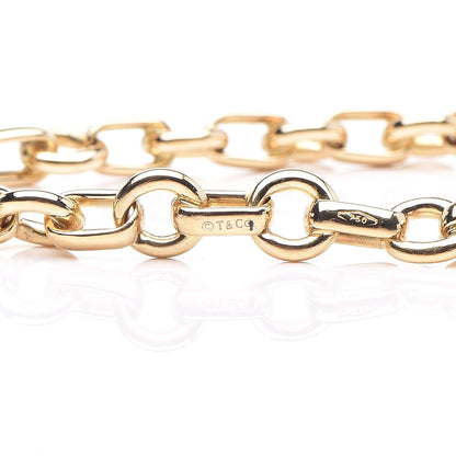 Tiffany 18K Yellow Gold Circle Link Chain Bracelet 5 of 6